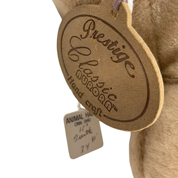 1996 Aurora Prestige Handcrafted Plush Turtle 16" Collectible Stuffed Animal - Picture 5 of 11